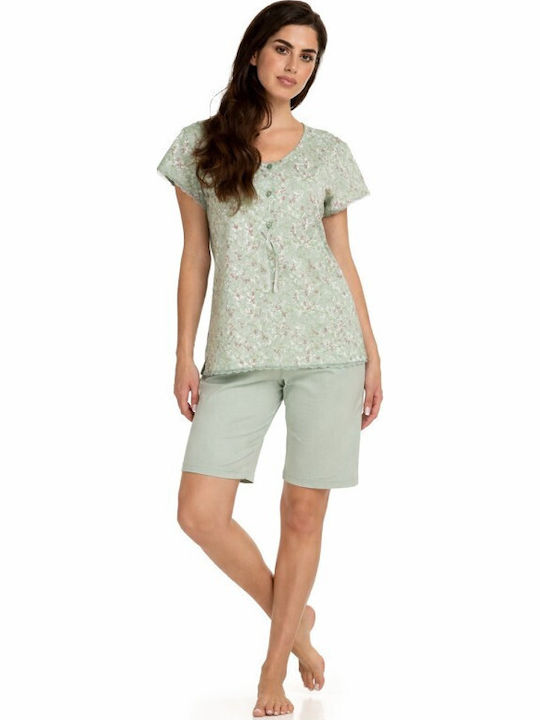 Primavera Summer Women's Pyjama Set Green P277