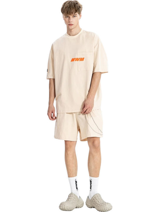 Mod Wave Movement T-shirt Μπεζ