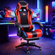 DreamHouse YT089 Καρέκλα Gaming Δερματίνης με RGB Φωτισμό Μαύρο-Κόκκινο