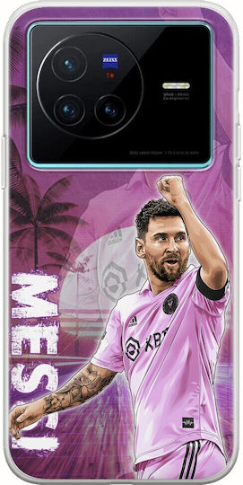 Husă Football Stars Lionel Messi Miami Vivo X80 Silicon Transparent Flexibil TPU