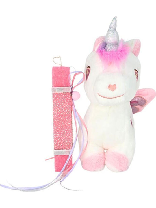 Handgefertigte Beduftete Osterkerze Für Jungen Mädchen Plüschtier Regenbogen Einhorn
