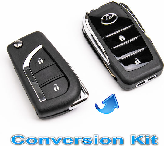 Калъф за Ключ за Автомобил Toyota Avensis Auris Hilux Corolla 2 Бутона Toy43