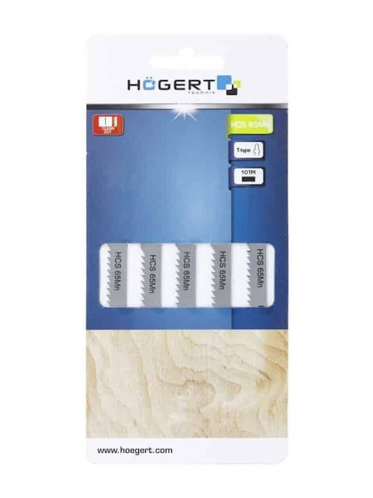 Set 5 Elektrosägeblätter Hogert 10tpi 100mm Ht6d665