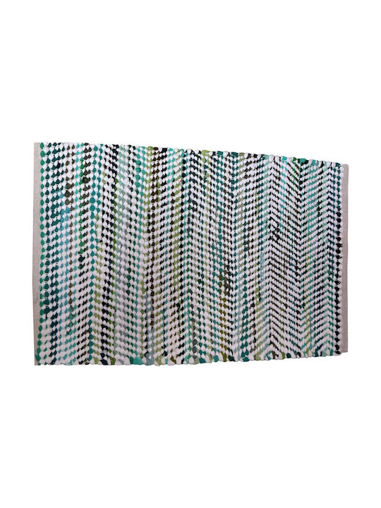Gifiie Χαλί Ορθογώνιο από Γιούτα White Green 60x90cm