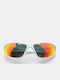 Luigi Unisex Sunglasses With White Frame And Orange Lens 4860304