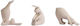 Set Of 3 White Rabbits Yogi 3 Poses Resin Length 10 Width 6 Height 11.5 Cm