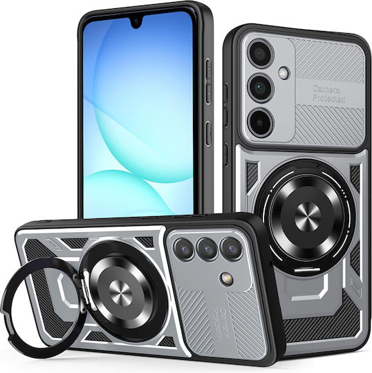 Techsuit Ruggedcam Umschlag Rückseite Silikon Grau Galaxy A57