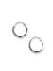 Unisex Silver Earrings Hoops 1 Millimeter Thickness & 1.2 Centimeters Diameter Square Tiny All Ages & All Times Silverline 0130519601/Silver White 0130519601