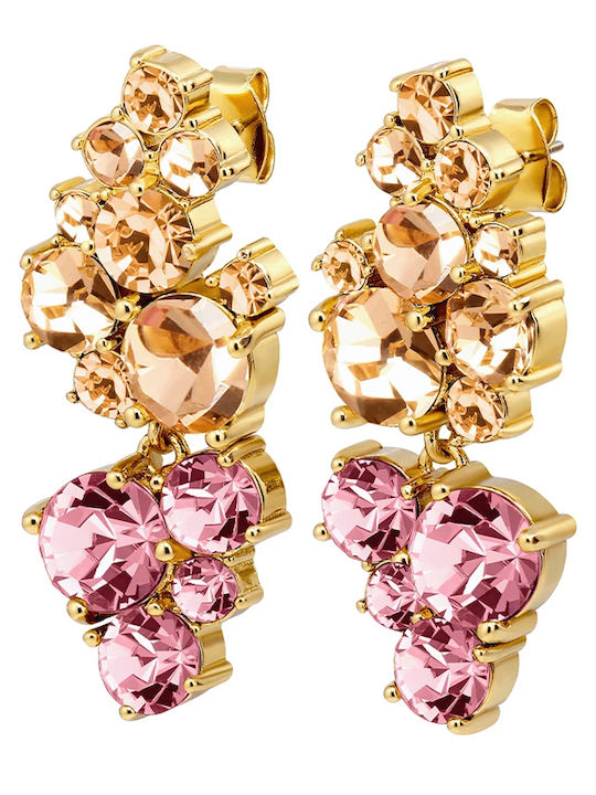 Dyrberg/Kern Vergoldete Stahl Stecker-Ohrringe Rosa Dyrberg/Kern Vergoldete Stahl Stecker-Ohrringe Rosa