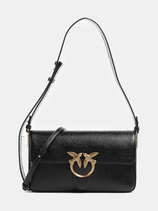Pinko Leather Women's Shoulder Bag Black