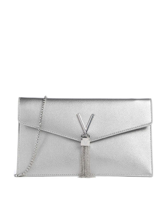 Valentino Bags Argento Γυναικεία Τσάντα Ώμου Ασημί