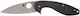 Spyderco Black Knife in Sheath