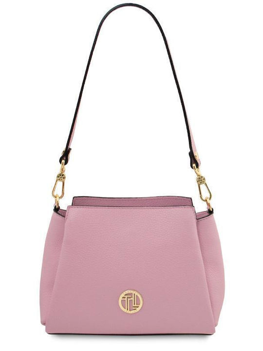 Leather Women's Shoulder Bag Gold