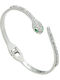 Brățară Tip Cuff Șarpe Pentru Femei Oțel Inoxidabil Zirconiu 7x5,5 Centimetri Silverline 0230449101/otel Inoxidabil 0230449101