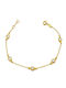 Paraxenies Women's Bracelet Chain Made of Silver Gold Plated with Zircon