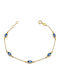 Paraxenies Women's Bracelet Chain Made of Silver Gold Plated with Zircon