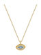 Papoulidis Jewellery Necklace Eye From Gold Plated Silver Blue