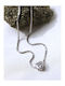 Necklace With Heart Design In Silver