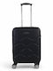 Greenwich Polo Club Cabin Hard Travel Suitcase Black with 4 Wheels Height 55cm