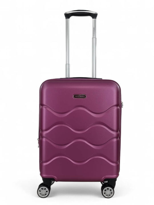Greenwich Polo Club Cabin Hard Purple Suitcase with 4 Wheels Height 55cm