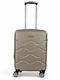 Greenwich Polo Club Cabin Hard Travel Suitcase Gold with 4 Wheels Height 55cm