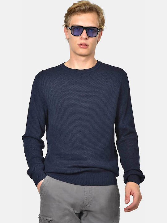 Berto Lucci Herrenblusen Marineblau Pullover
