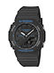 Casio Γυναικείο Ρολόι Μπαταρίας με Μαύρο Καουτσούκ Λουράκι