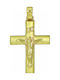 Mertzios.gr Gold Cross with Crucified Without Chain