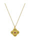 Papoulidis Jewellery Γυναικείος Βυζαντινός Σταυρός από Επιχρυσωμένο Ασήμι με Αλυσίδα