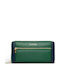 Large Leather Women's Wallet with RFID Green