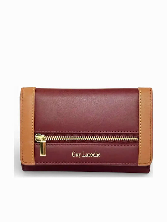 Small Leather Women's Wallet with RFID Burgundy
