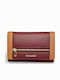 Small Leather Women's Wallet with RFID Burgundy