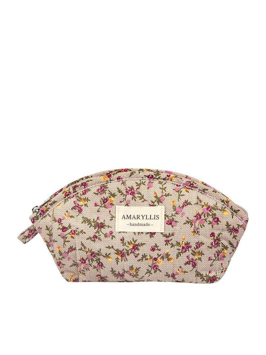 Handmade Cotton Toiletry Bag Wallet Mocha Flowe...