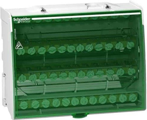 Schneider Bară De Legătură Cu Șurub 4 Poli 125 A 48 Găuri Gri Lgy412548