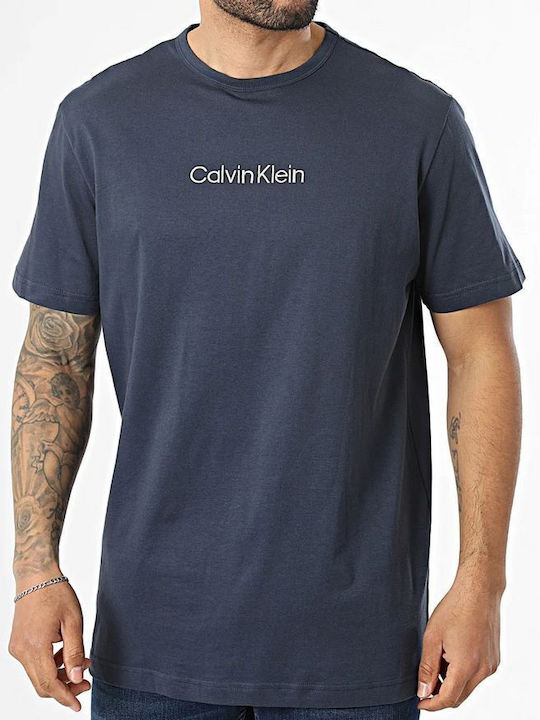Calvin Klein Short Sleeve Blouse Blue Nights