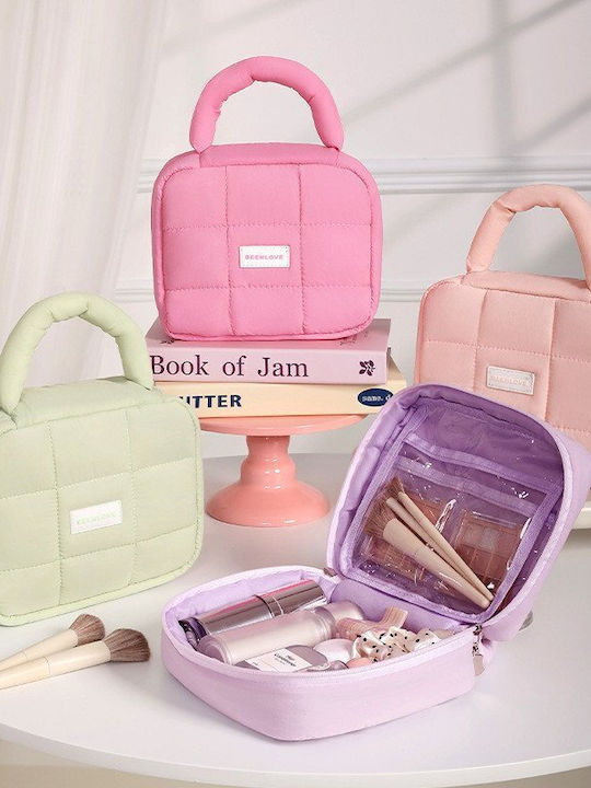 Αδιάβροχο Makeup Bag Χερούλι – Νεσεσέρ Καλλυντικών Ματζέντα