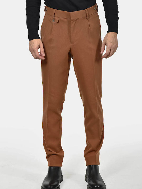 Men's Trousers Elastic Slim Fit Camel