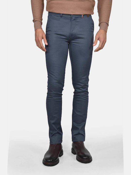 Berto Lucci Herrenhosen Chinos Elastisch Marine...