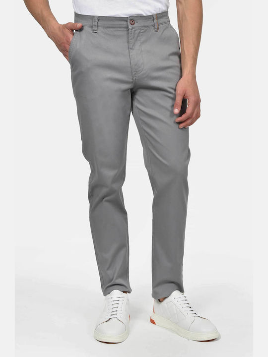 Herrenhose Chino Elastisch Regulär Passform Grau