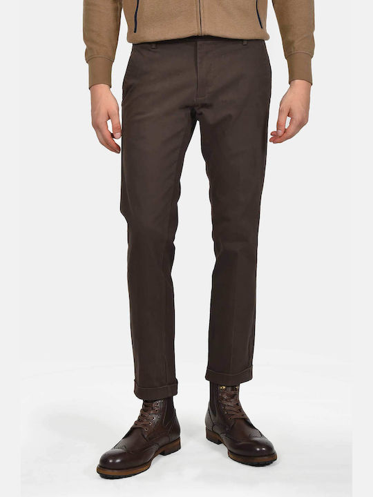 Men's Trousers Chinos Elastic Brown