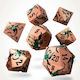 Critstones Viridian Flame Metal Rpg Dice Set
