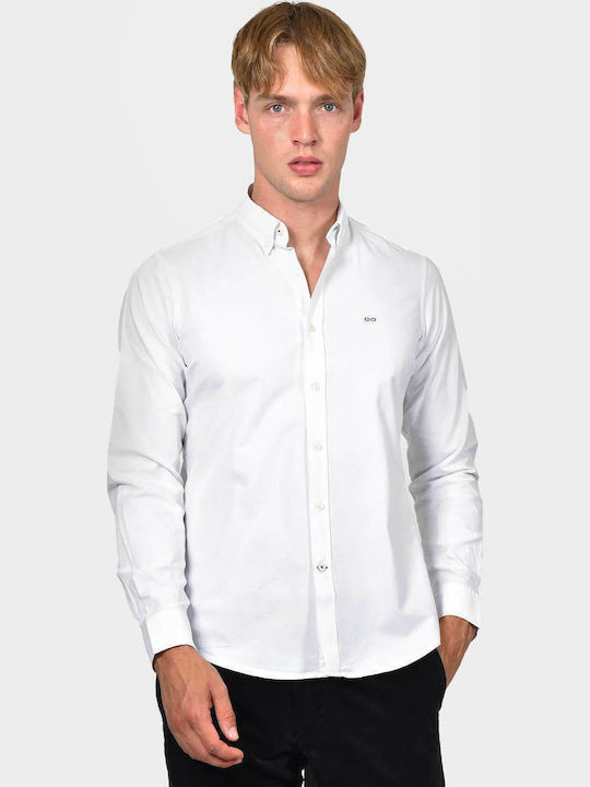 Berto Lucci Long Sleeve Shirt in Regular Fit White