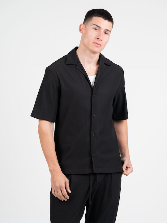 Short Sleeve Shirt in Regular Fit Black