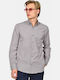 Long Sleeve Shirt in Regular Fit Striped Brown