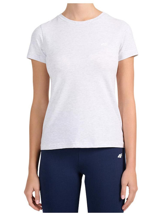 4F Women's Short Sleeve Gray Blouse