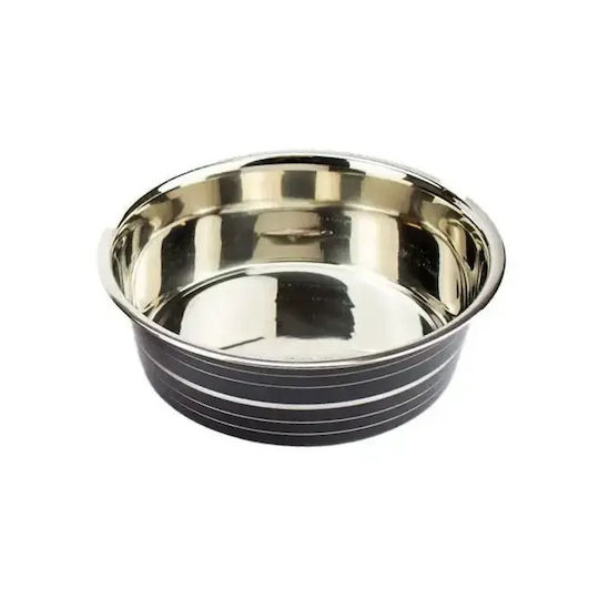 Agility Ανοξείδωτο Μπολ Φαγητού για Σκύλο 1.5lt σε Μαύρο Χρώμα