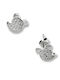 Cercei Copii Fete Argintiu Zirconiu Șoricel Placat Cu Platină Sau Placat Cu Aur Studs Woofie 0130511301 Alb Alb Zirconiu Galben Șoricel Argintiu Alb 0130511301