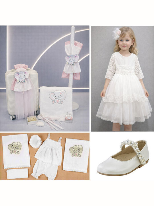 Taufset Für Mädchen Elefanten Kleid Guy Laroche