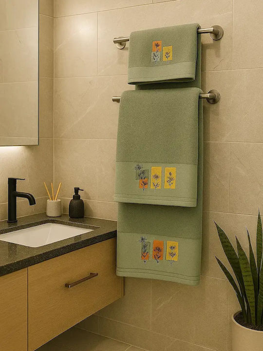 Комплект Хавлиени Кърпи 3 Бр Design Зелен