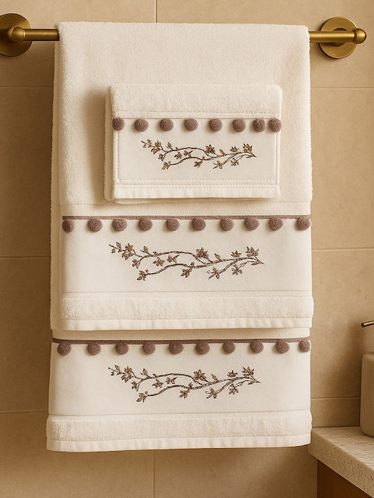 Комплект Хавлиени Кърпи 3 Бр Design Бели